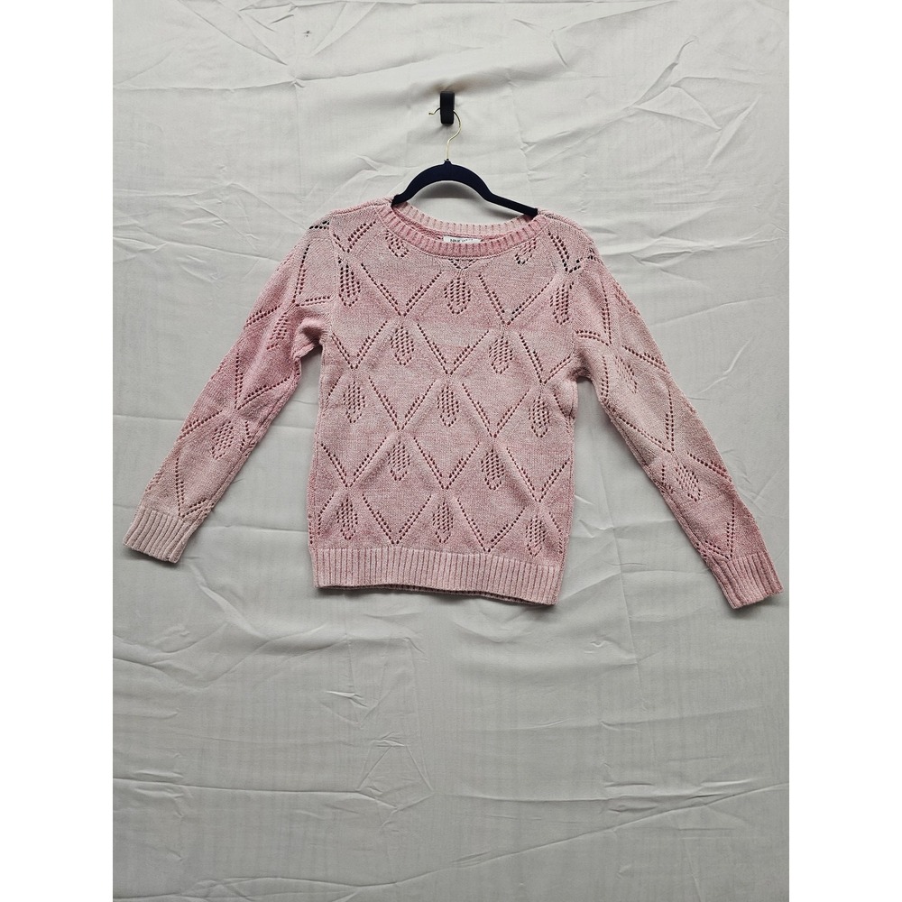 Nine West Jeans Pink Ombre‎ Pointelle Sweater DNWS3215 Womens XS New